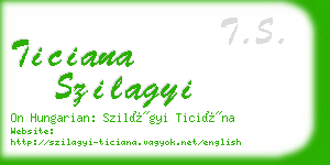 ticiana szilagyi business card